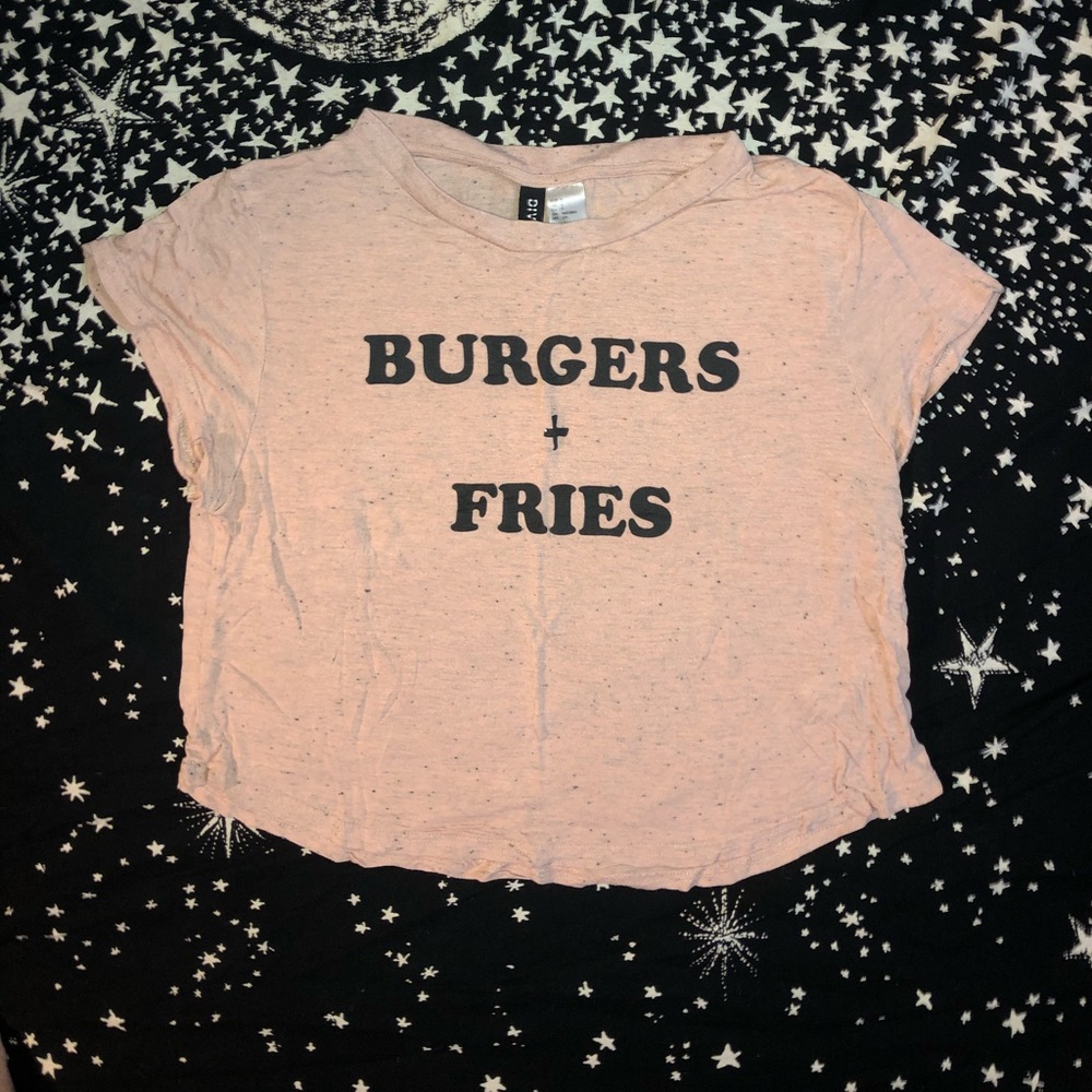 Burger and fries t shirt